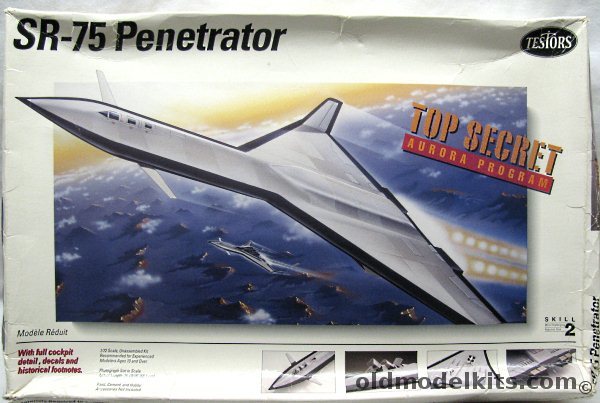 Testors 1/72 SR-75 Penetrator - Top Secret Aurora Program, 568 plastic model kit